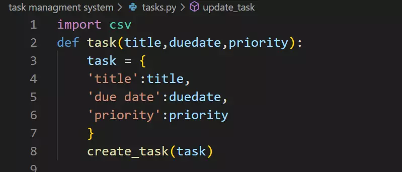 إنشاء برنامج لإدارة المهام أو البيانات باستخدام Python