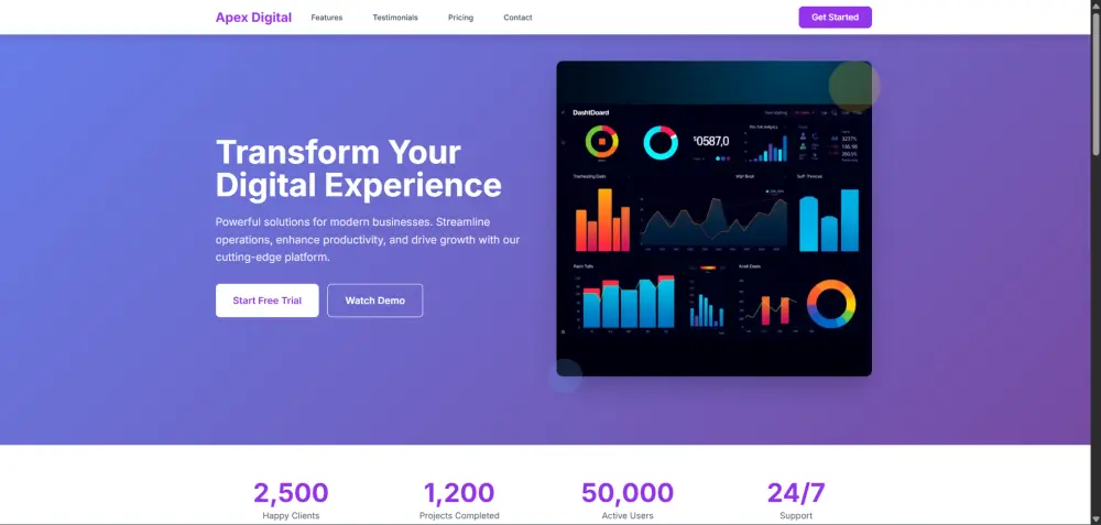 تصميم وتطوير Landing Page احترافية متجاوبة للشركات الرقمية