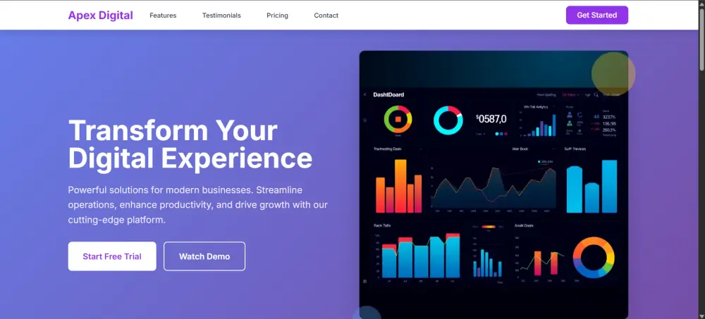 تصميم وتطوير Landing Page احترافية متجاوبة للشركات الرقمية