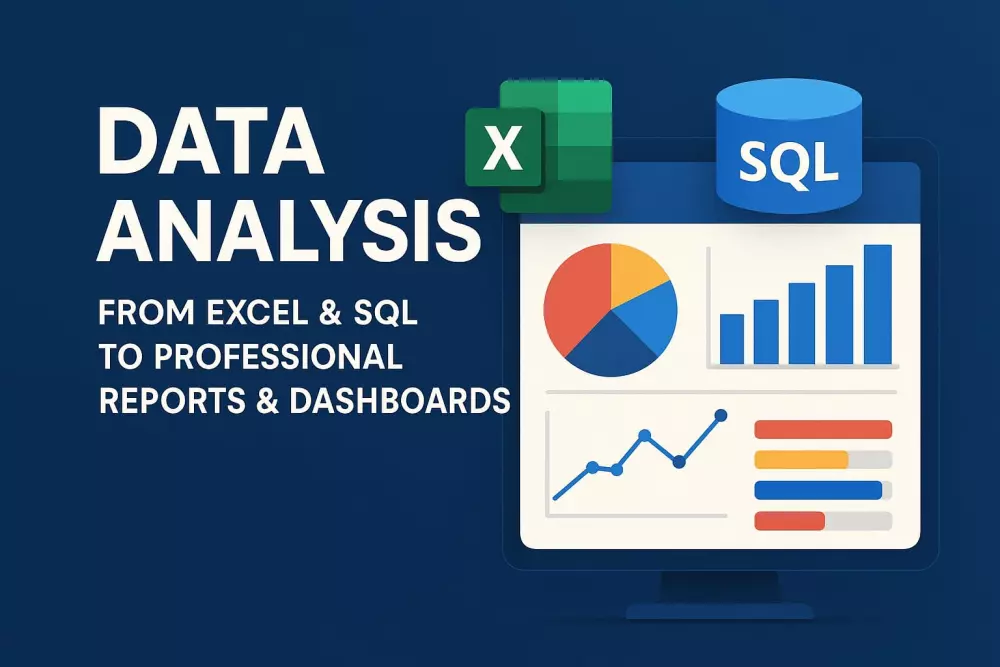 تحليل بياناتك من Excel او SQL وانشاء تقارير وDashboard احترافية