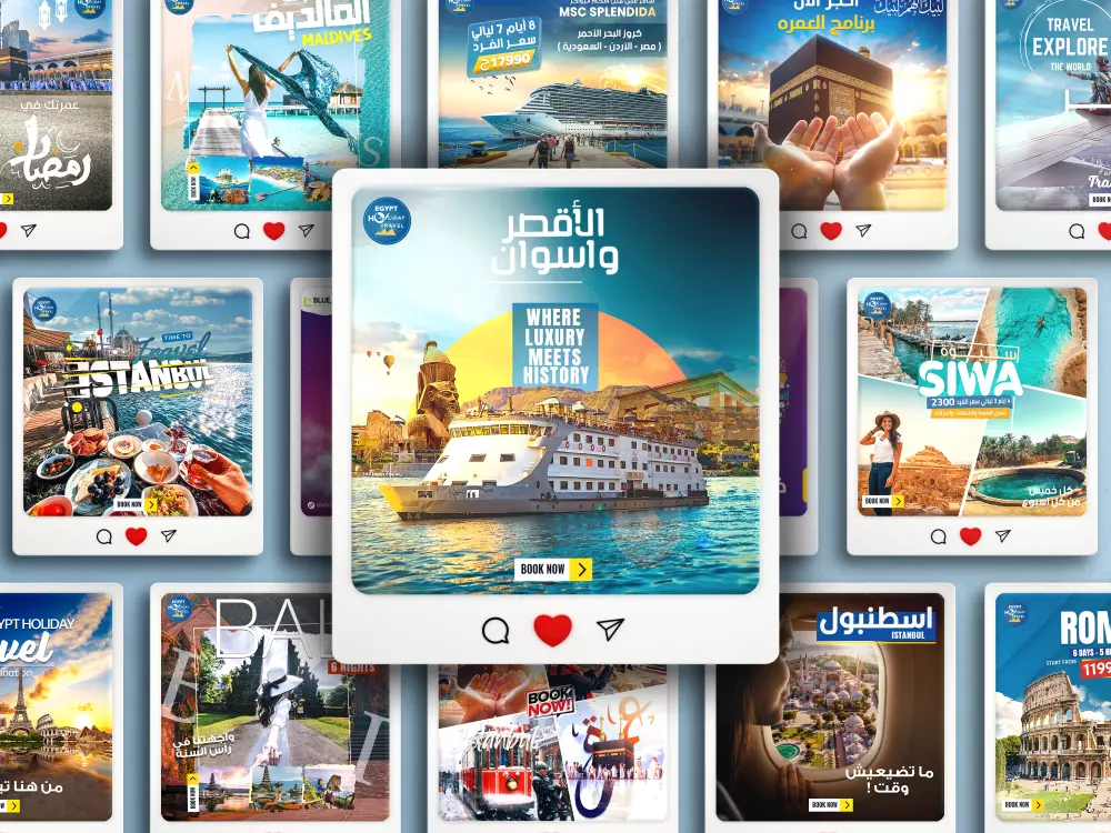 عمل تصميمات سوشيال ميديا احترافية تجذب العملاء