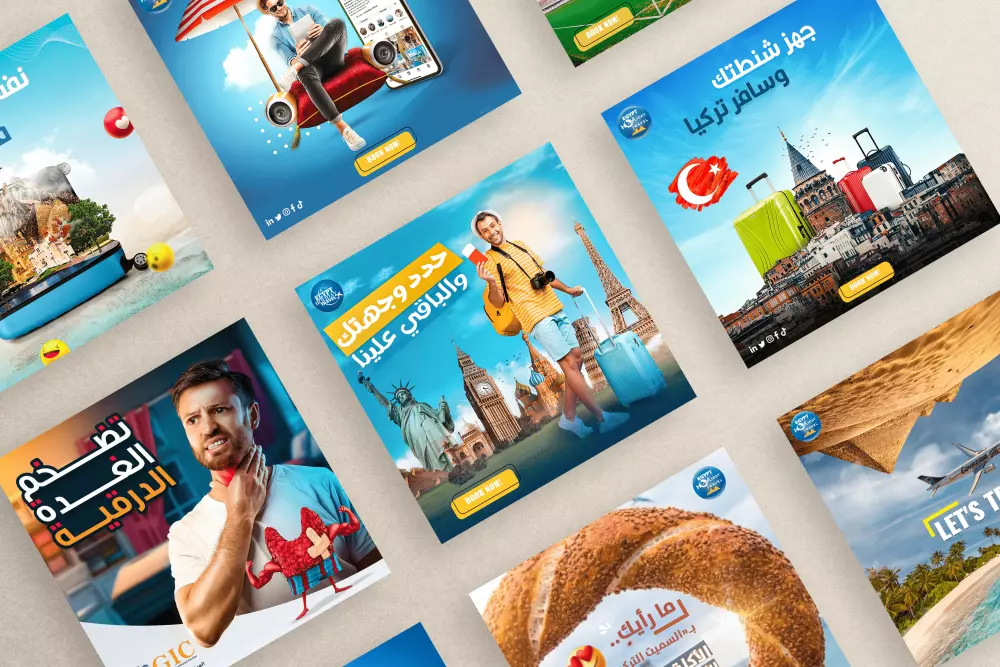 عمل تصميمات سوشيال ميديا احترافية تجذب العملاء