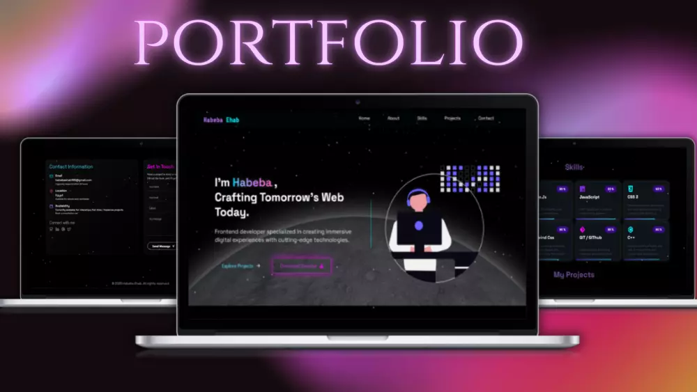 Personal Portfolio موقع سيرة ذاتية شخصية (بورتفوليو) Landing page