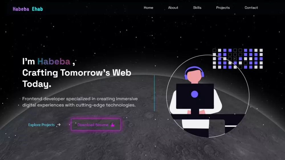 Personal Portfolio موقع سيرة ذاتية شخصية (بورتفوليو) Landing page