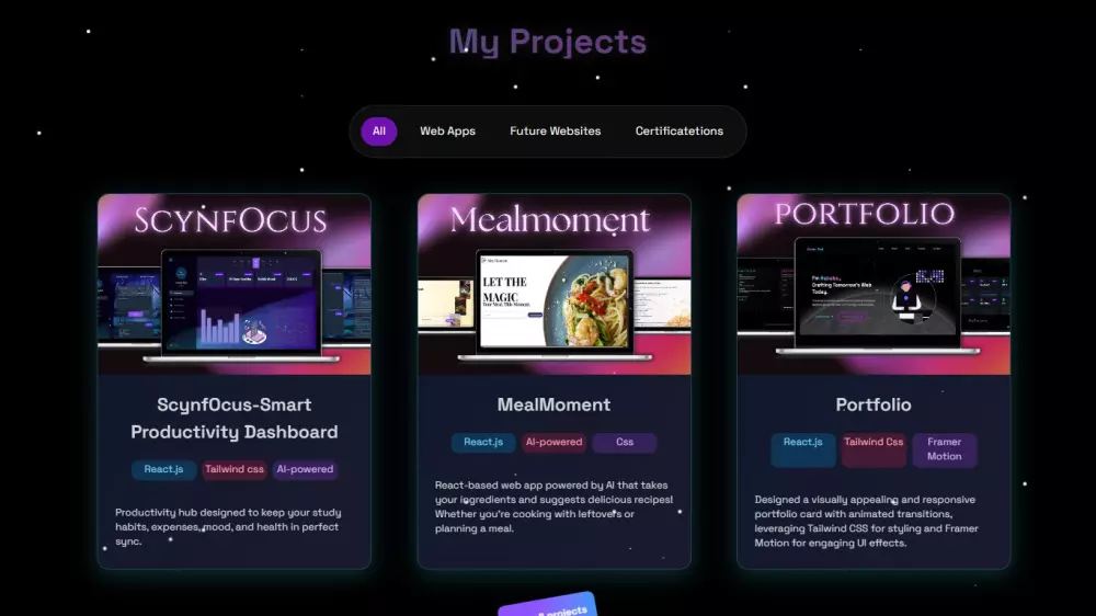 Personal Portfolio موقع سيرة ذاتية شخصية (بورتفوليو) Landing page