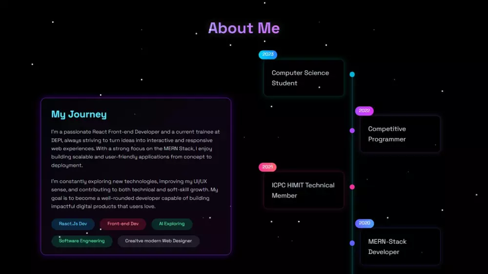 Personal Portfolio موقع سيرة ذاتية شخصية (بورتفوليو) Landing page