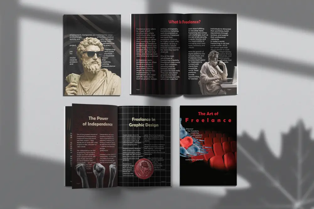 تصميم مجلة احترافية تجمع بين الإبداع والتنظيم