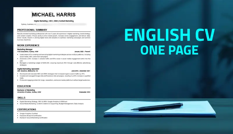 تصميم وكتابة سيرة ذاتية CV احترافية متوافقة مع ATS