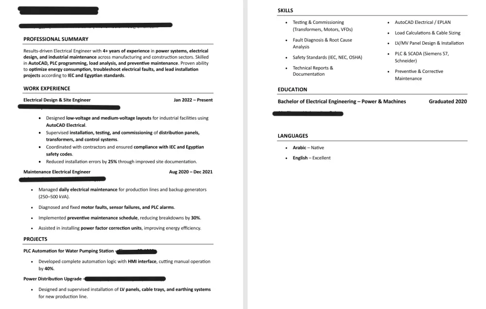 إنشاء سيرة ذاتية احترافية متوافقة مع نظام ATS