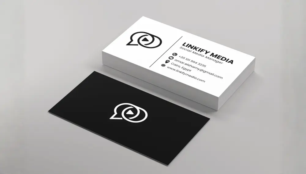 تصميم بطاقة عمل أو بيزنس كارد احترافية