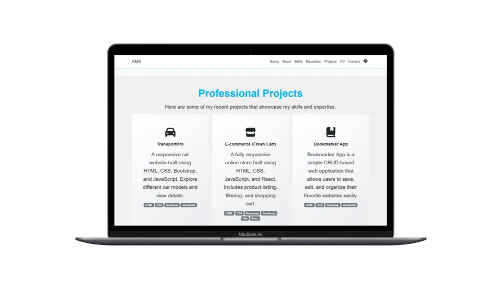 تصميم موقع بورتفوليو احترافي لعرض أعمالك (Portfolio Website)