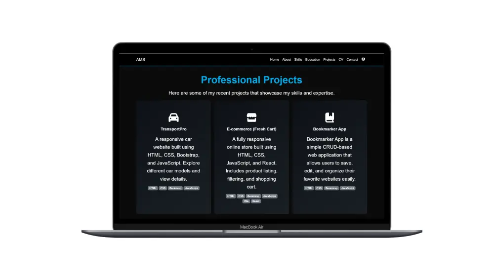 تصميم موقع بورتفوليو احترافي لعرض أعمالك (Portfolio Website)