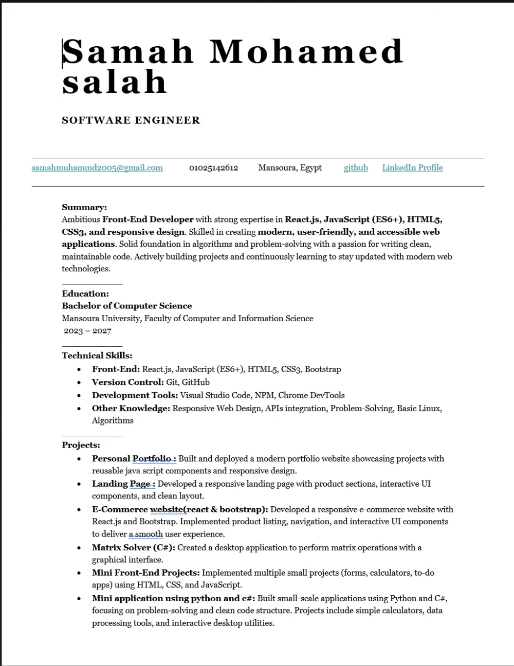 تصميم وكتابة سيرة ذاتية (CV) احترافية متوافقة مع نظام ATS