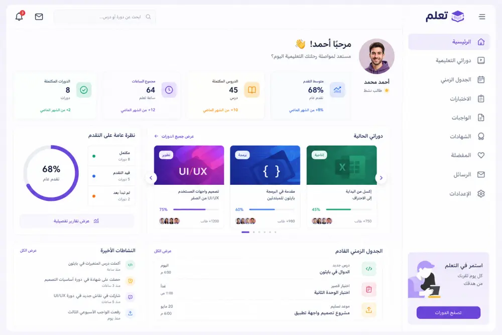 تصميم وتطوير موقع ويب كامل واحترافي Full Stack Web