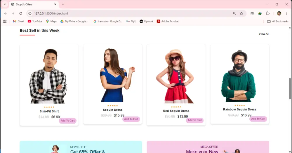 صفحه بيع ملابس