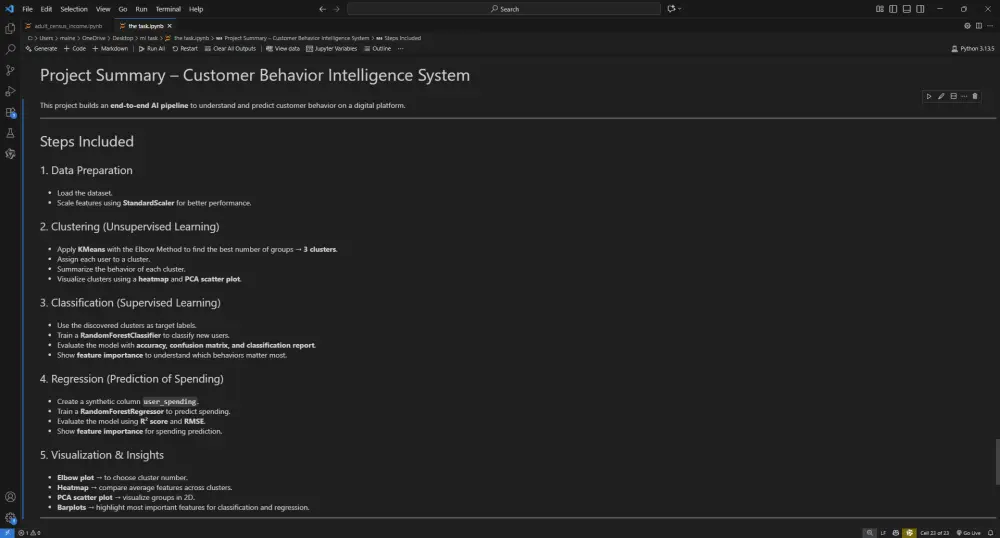تحليل بيانات مبتكر مع تصميم حلول Machine Learning متكاملة