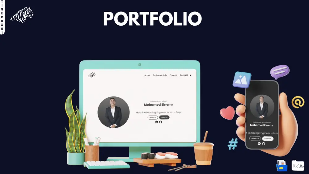 موقع بورتفوليو احترافي و PDF يعرض شغلك بأناقة