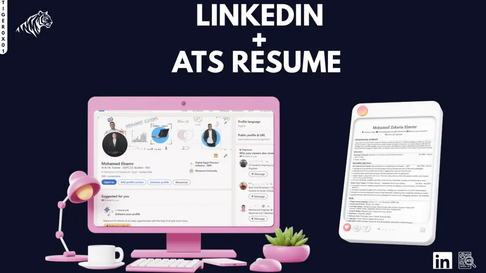 تصميم CV متوافق مع ATS و تحسين حسابLinkedIn