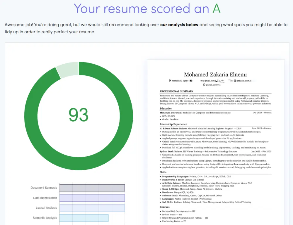 تصميم CV متوافق مع ATS و تحسين حسابLinkedIn