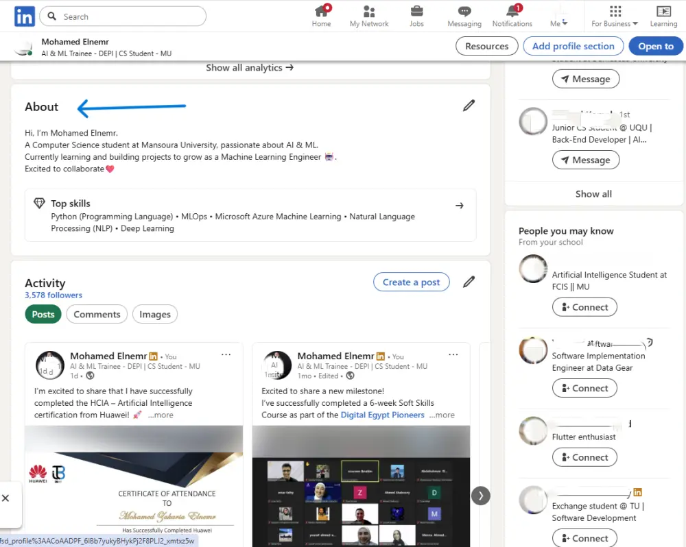 تصميم CV متوافق مع ATS و تحسين حسابLinkedIn