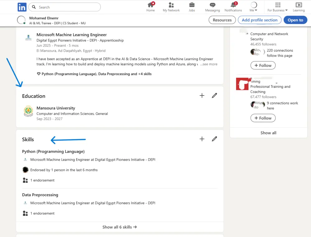 تصميم CV متوافق مع ATS و تحسين حسابLinkedIn