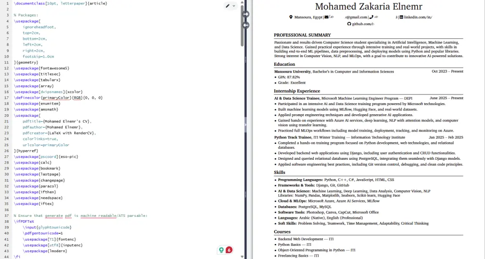 تصميم CV متوافق مع ATS و تحسين حسابLinkedIn