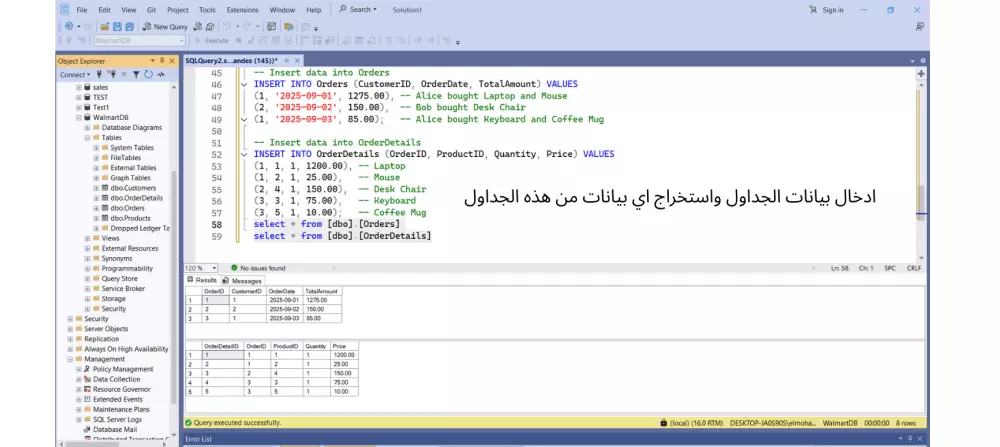 تصميم وبرمجة قاعدة بيانات لمشروعك باستخدام SQL Server