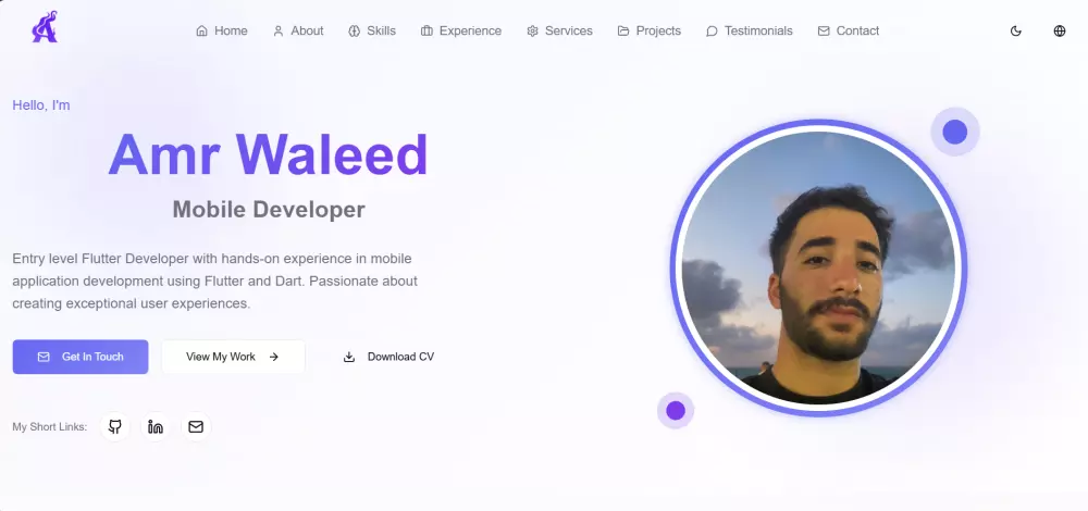 انشاء موقع شخصي (Portfolio) احترافي لعرض أعمالك