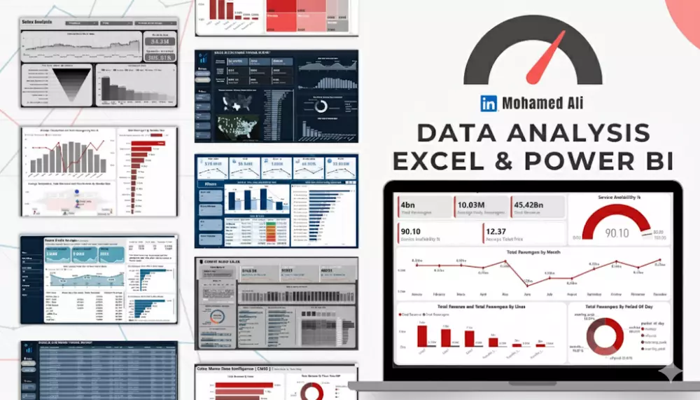 تحليل البيانات باستخدام Excel و Power BI لوحات بيانات تفاعليه ( DashBoards ) وتقارير واضحة