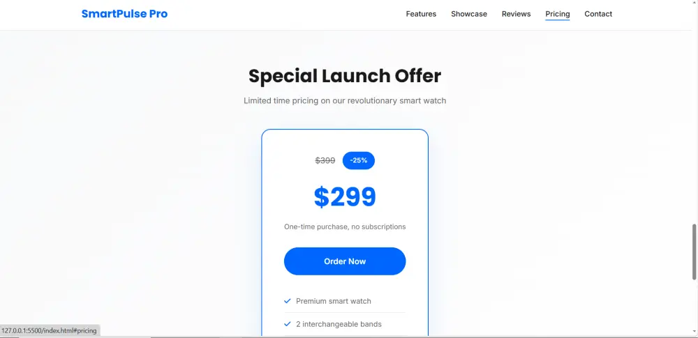 Landing Page احترافية ومتجاوبة لعرض أي منتج وزيادة التحويلات