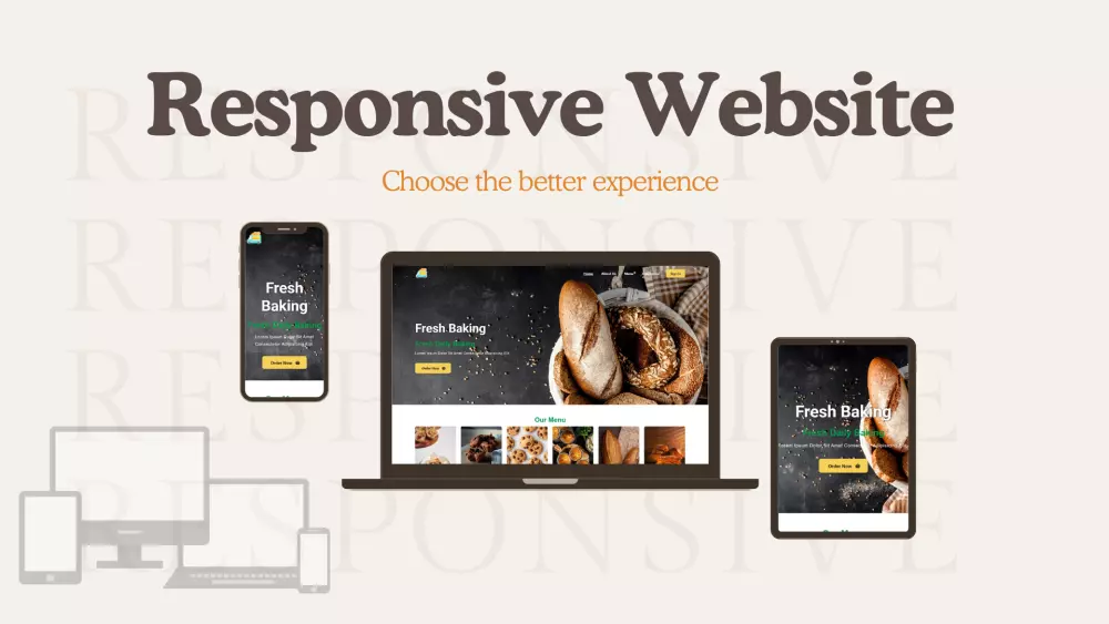 إنشاء موقع إلكتروني احترافي متجاوب مع جميع الأجهزة