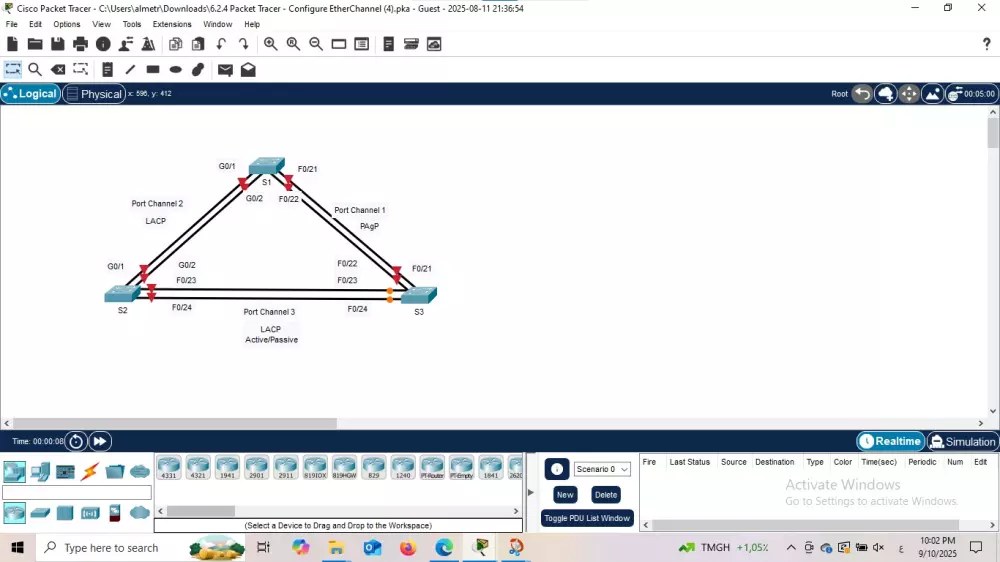 Configuring EtherChannel