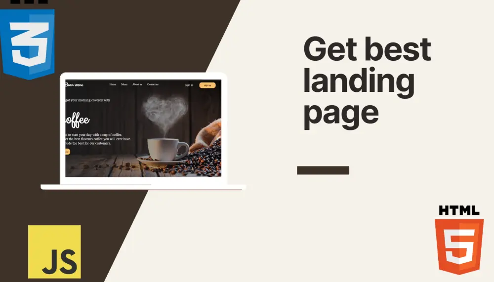 تصميم صفحة هبوط احترافية لمتجر قهوة