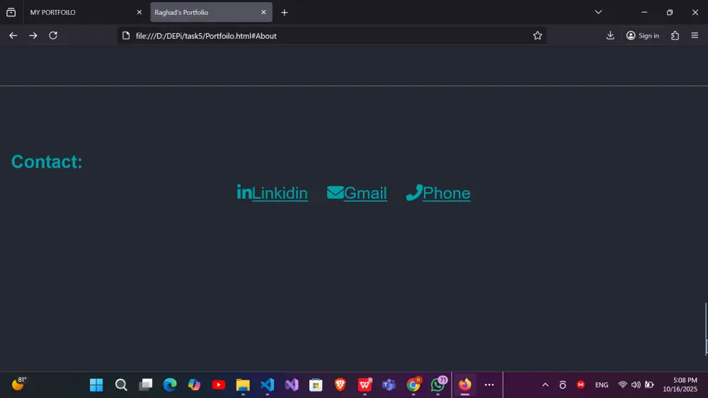 Personal portofolio-ملف شخصي