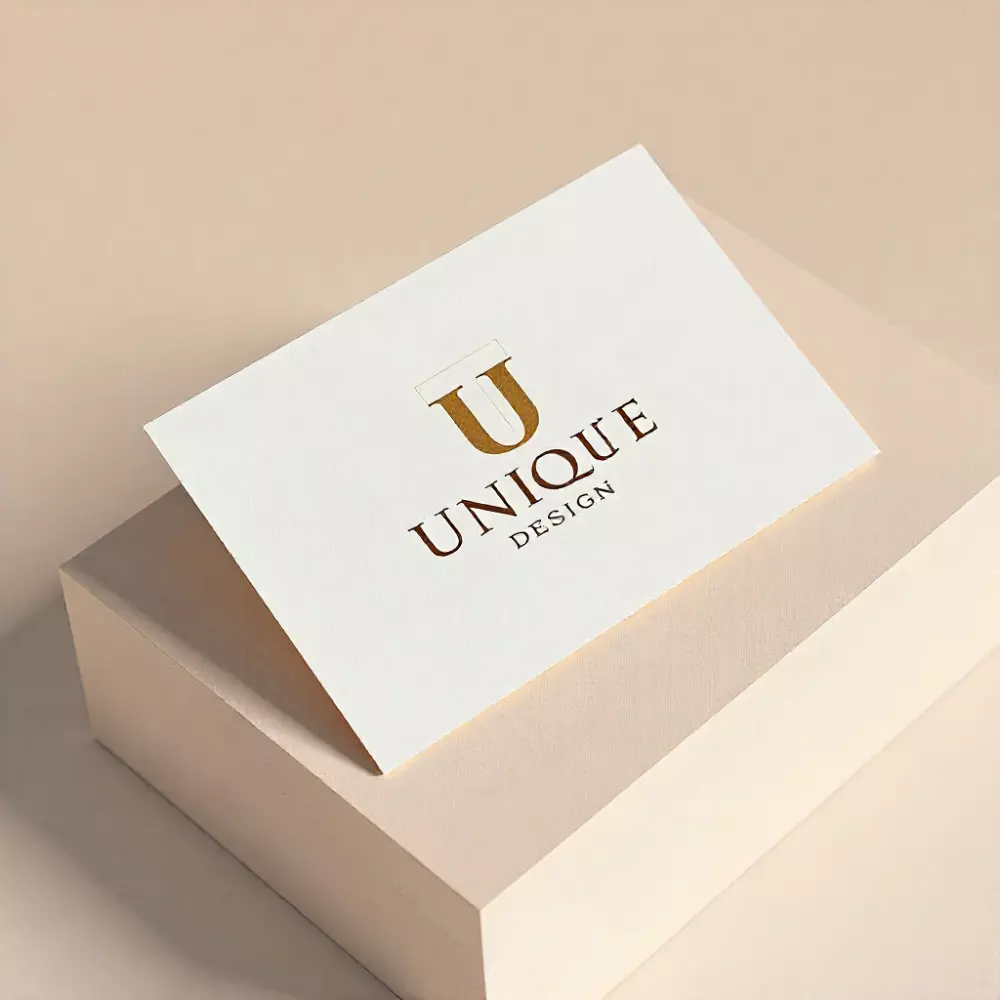 تصميم شعارات مودرن احترافية مع عرضها على كارت شخصي أنيق