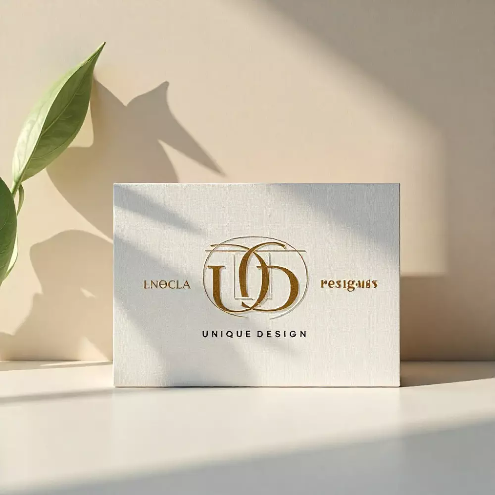 تصميم شعارات مودرن احترافية مع عرضها على كارت شخصي أنيق