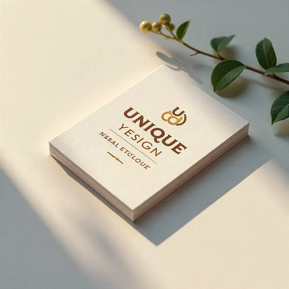 تصميم شعارات مودرن احترافية مع عرضها على كارت شخصي أنيق