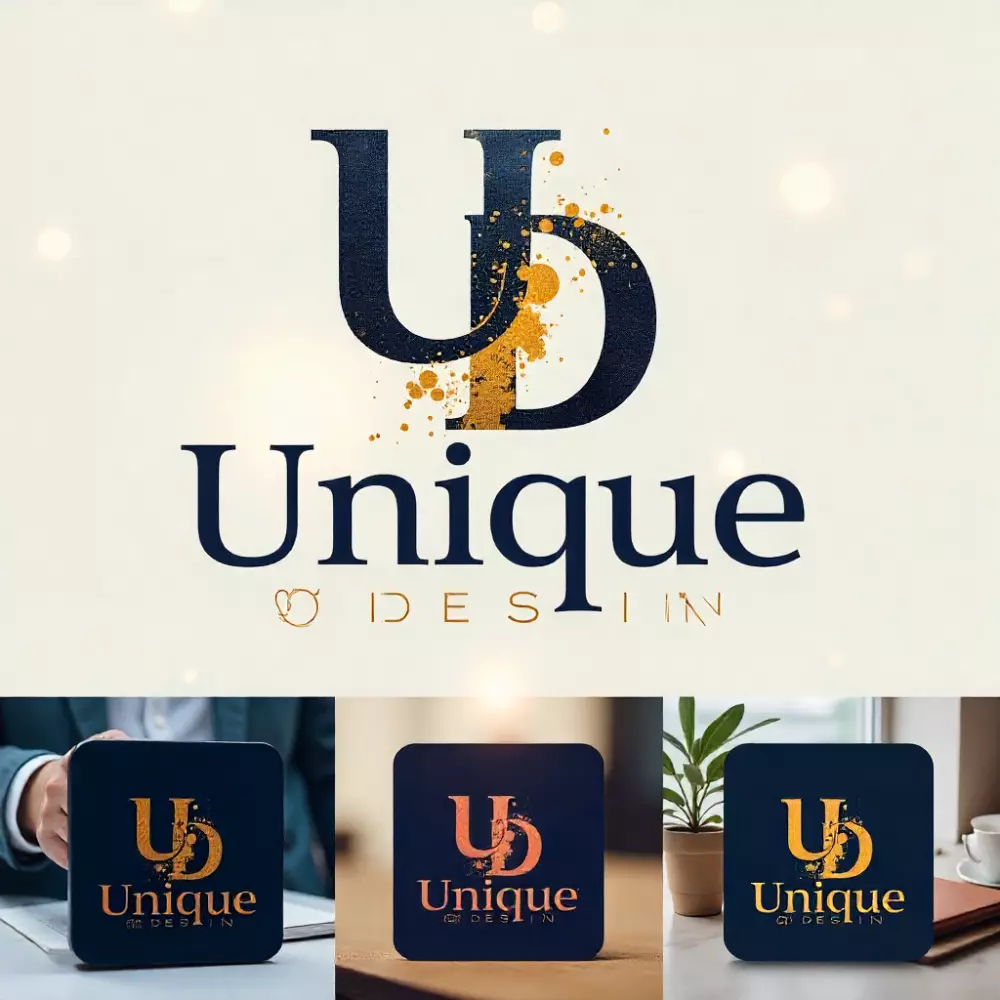 تصميم شعارات مودرن احترافية مع عرضها على كارت شخصي أنيق