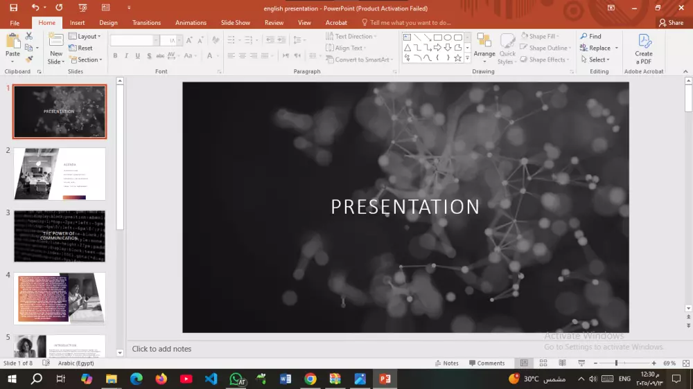 اقوم بعمل عروض تقديميه مميزه على power point بطريقة اخترافيه وتنسيق بسيط و منظم