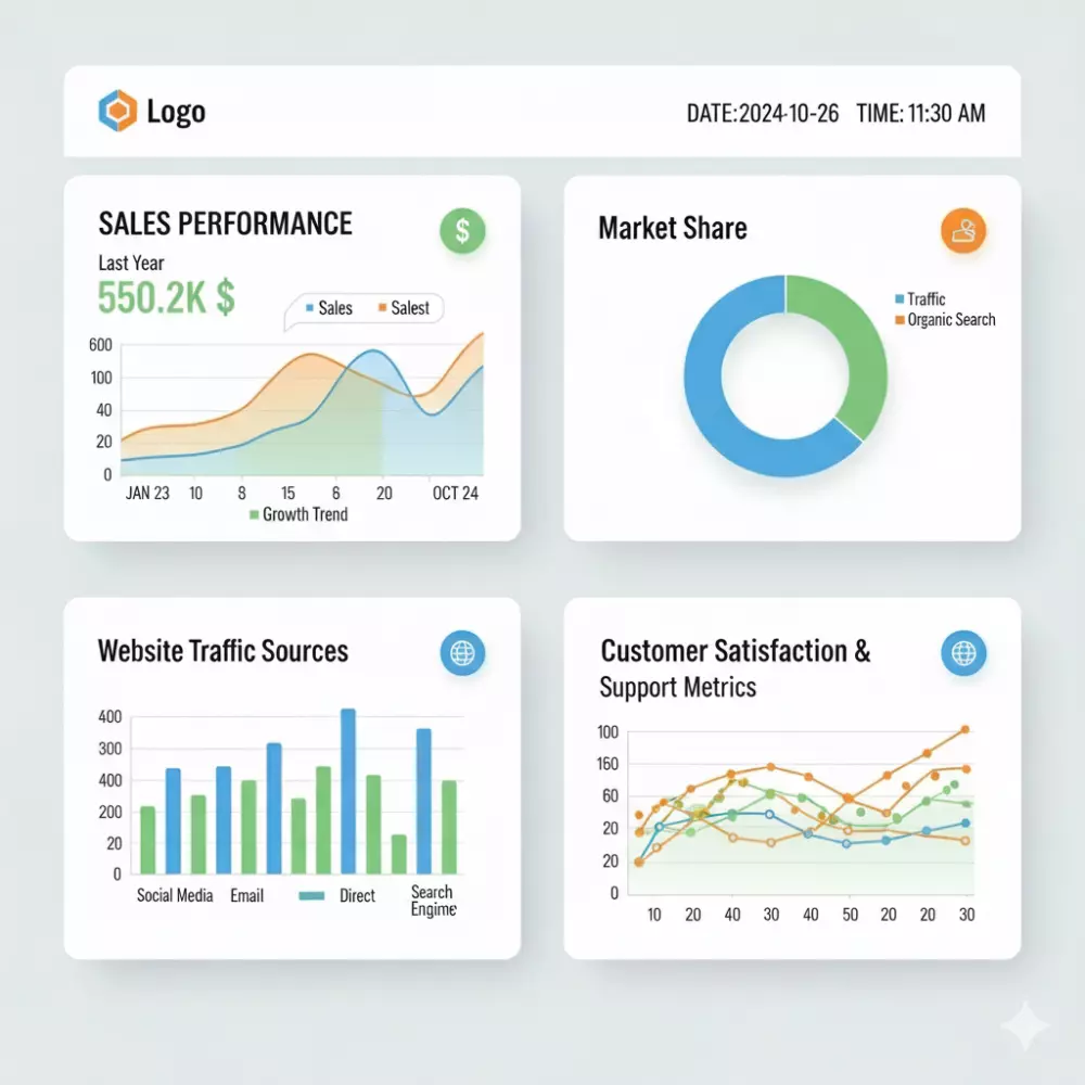 تصميم داشبورد تفاعلية بشكل احترافي - Excel Dashboard