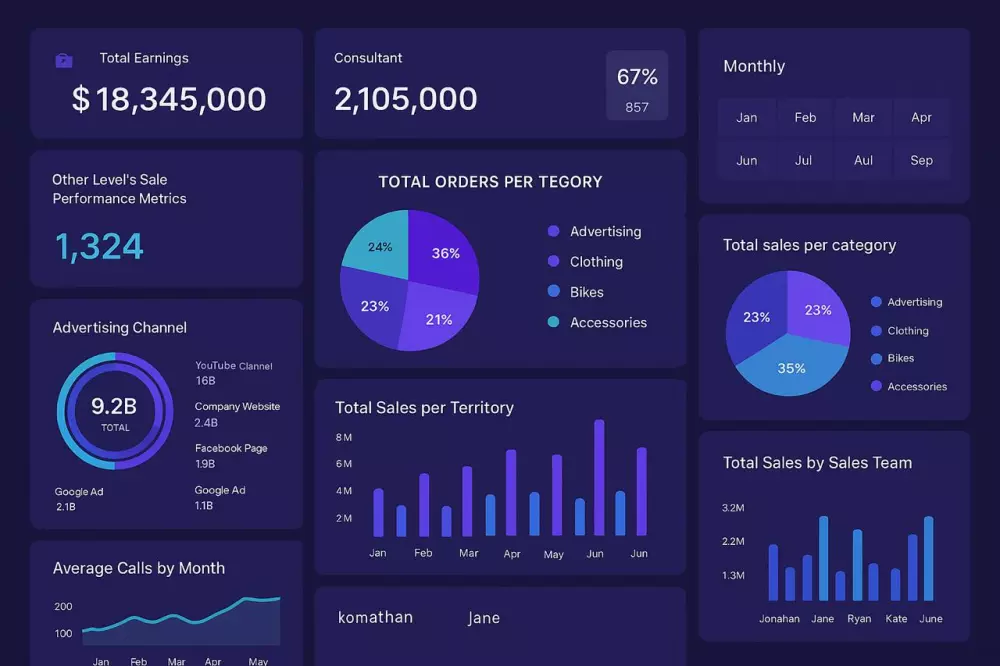 تصميم داشبورد تفاعلية بشكل احترافي - Excel Dashboard