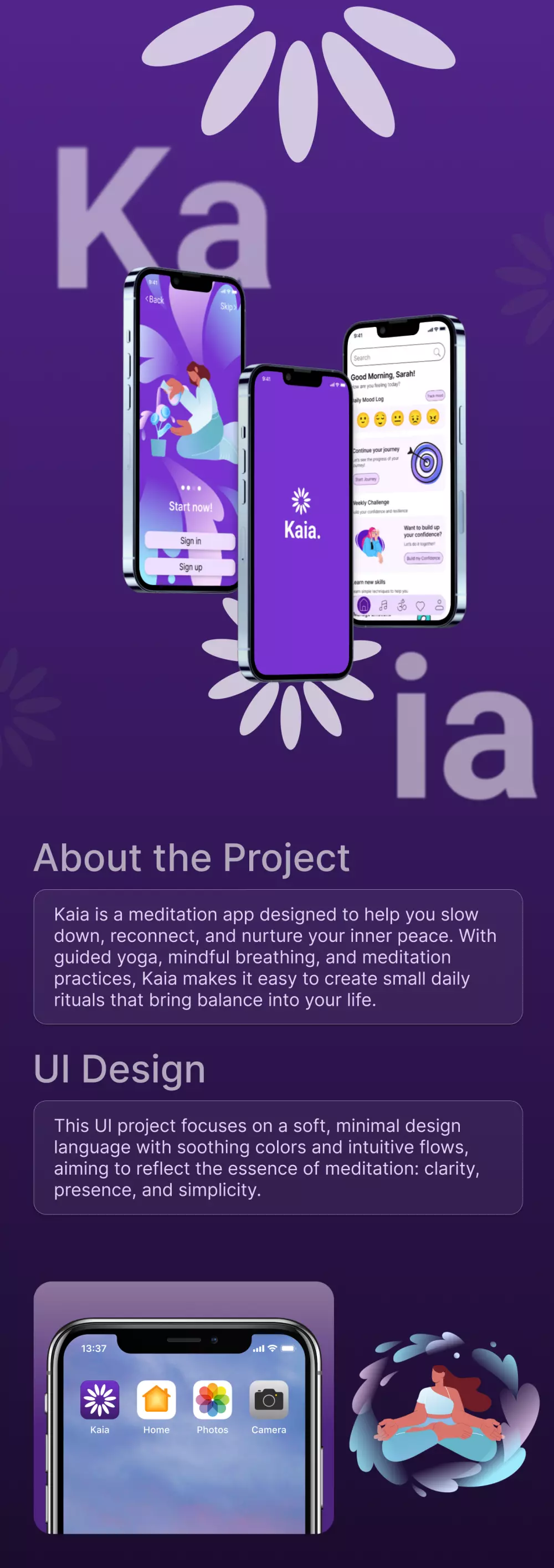 تصميم واجهات تطبيق موبايل Mobile App ( Home + Onboarding)