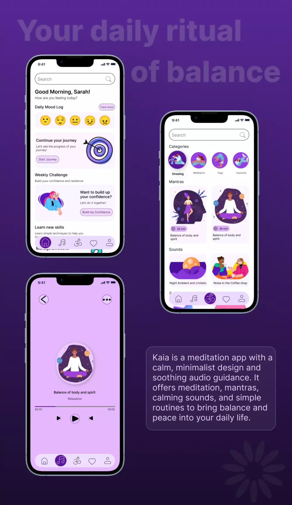 تصميم واجهات تطبيق موبايل Mobile App ( Home + Onboarding)