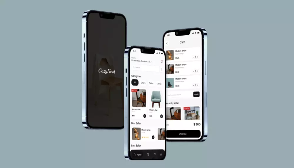 CozyNest E-تصميم تطبيق