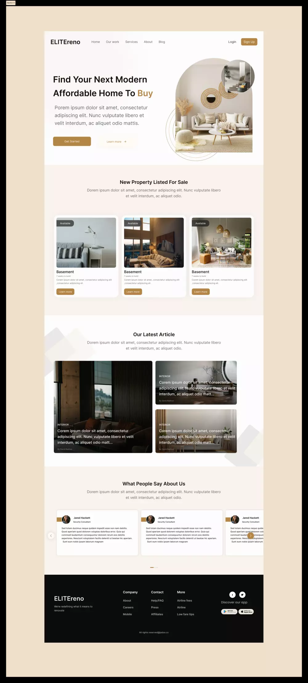 تصميم صفحة هبوط