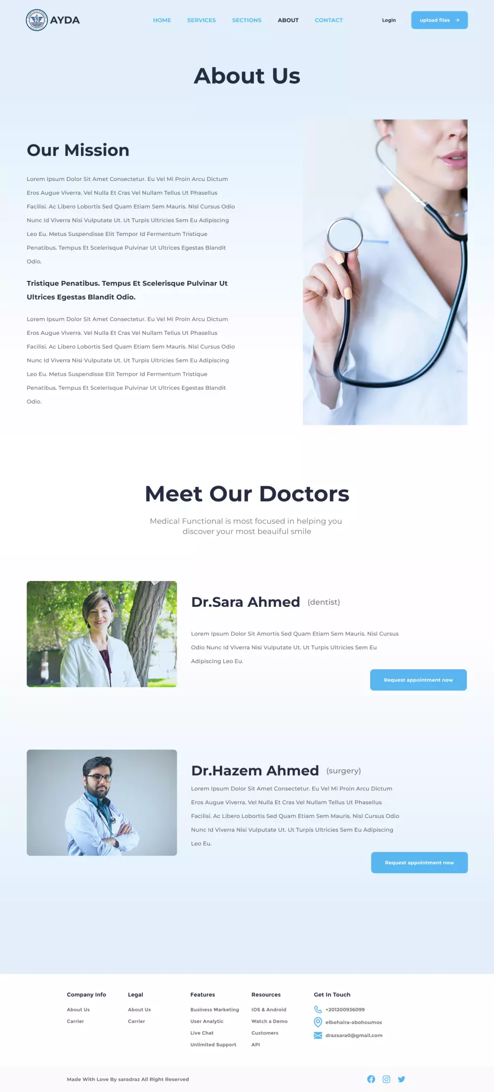 المشروع هو موقع حجز مواعيد الأطباء (ويب أب متجاوب) يسهّل على المرضى البحث عن الأطباء، وحجز المواعيد، وإدارتها أونلاين.