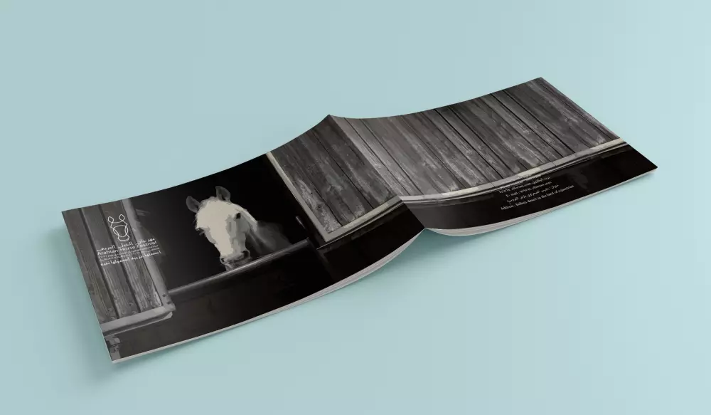 سأقوم بتصميم هوية بصرية متكاملة تعكس الفخامة والأصالة العربية للخيل، وتُبرز المهرجان بشكل احترافي يمكن استخدامه في جميع الوسائط المطبوعة والرقمية.