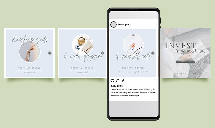 سوف أقوم  بتصميم 1  كاروسيل لصفحة الانستجرام  تحتوي على مجموعة من الصور حتى 10 صور  مقابل 5 دولار / Instagram Carousel