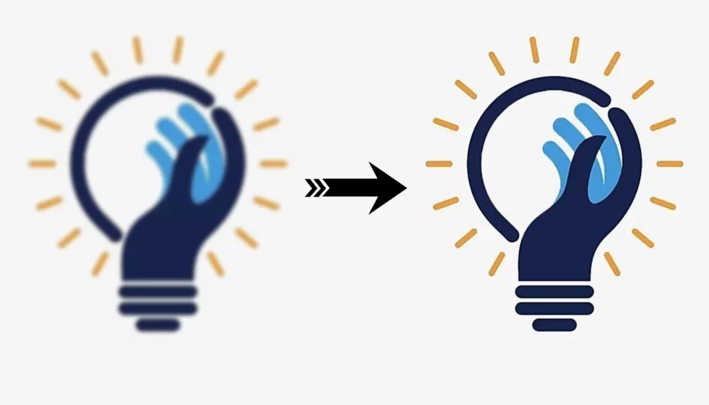 إعادة رسم الشعار بدقة عالية جاهز للطباعة Vector