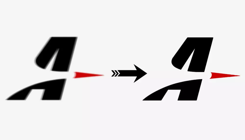 إعادة رسم الشعار بدقة عالية جاهز للطباعة Vector